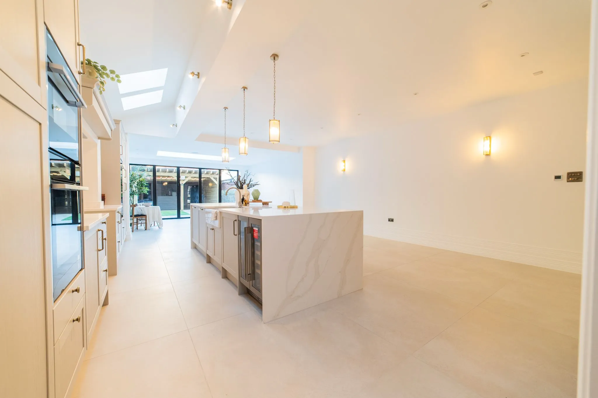 large kitchen with island